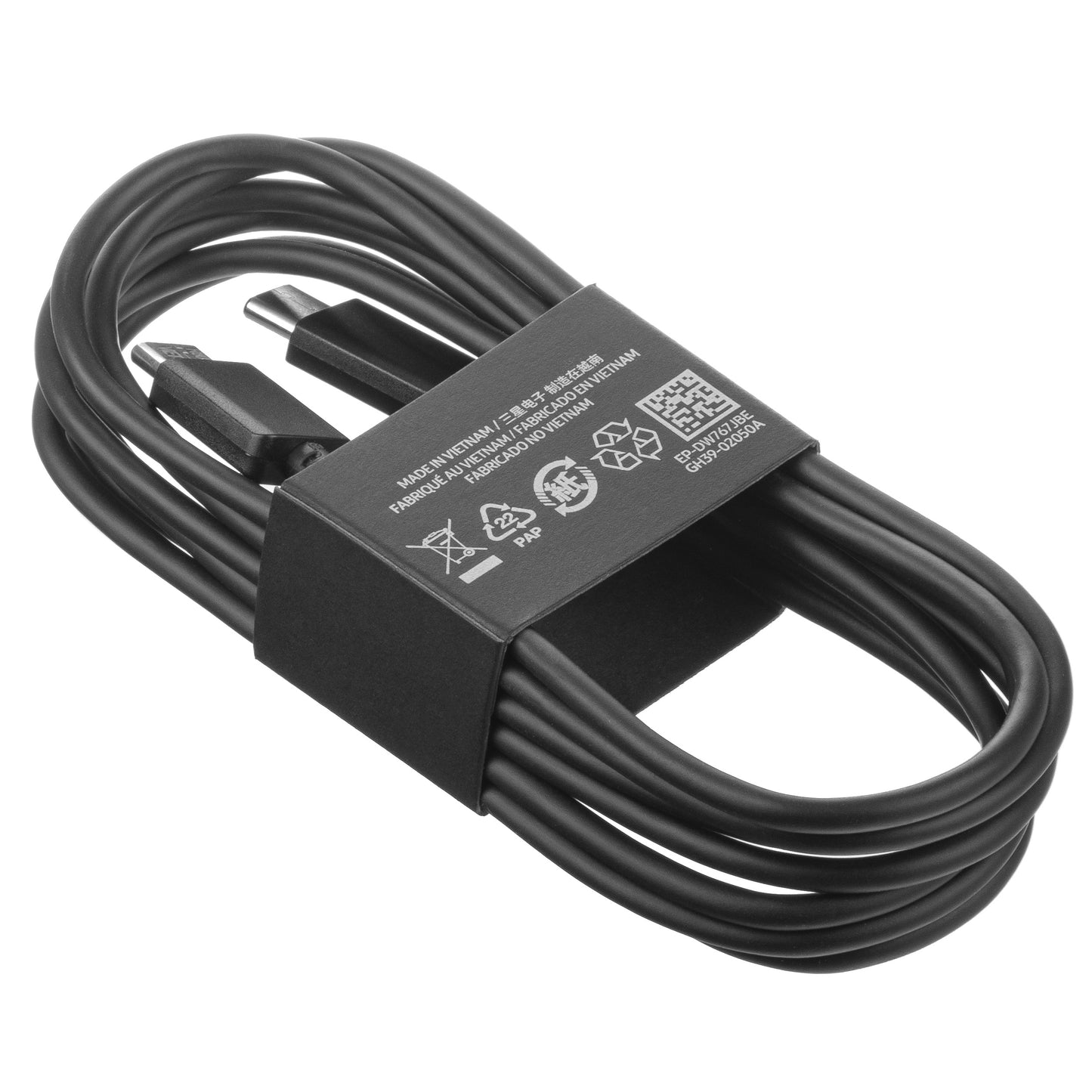 Dátový a nabíjací kábel USB-C - USB-C Samsung EP-DW767JBE, 25W, 1.8m, Čierny GP-TOU021RFCBW