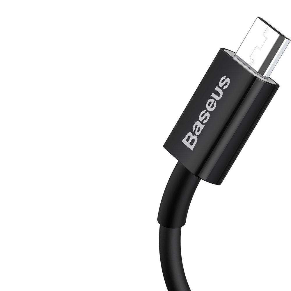 Dátový a nabíjací kábel USB-A - microUSB Baseus Superior Series, 18W, 2m, čierny CAMYS-A01