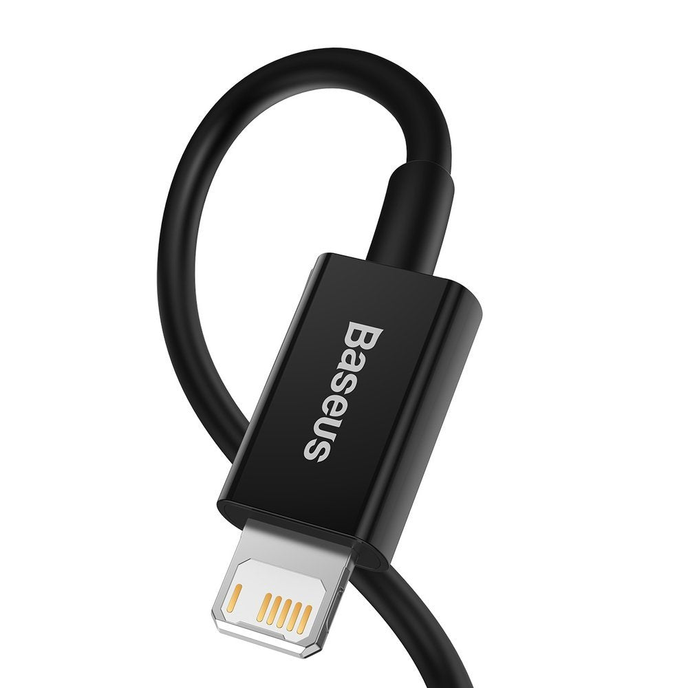 Dátový a nabíjací kábel USB-A - Lightning Baseus Superior Series, 20 W, 1 m, čierny CALYS-A01