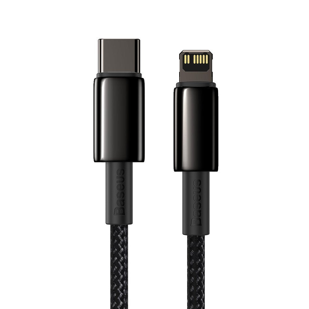 USB-C - Lightning Baseus Tungsten Gold, 20 W, 1 m, čierny CATLWJ-01