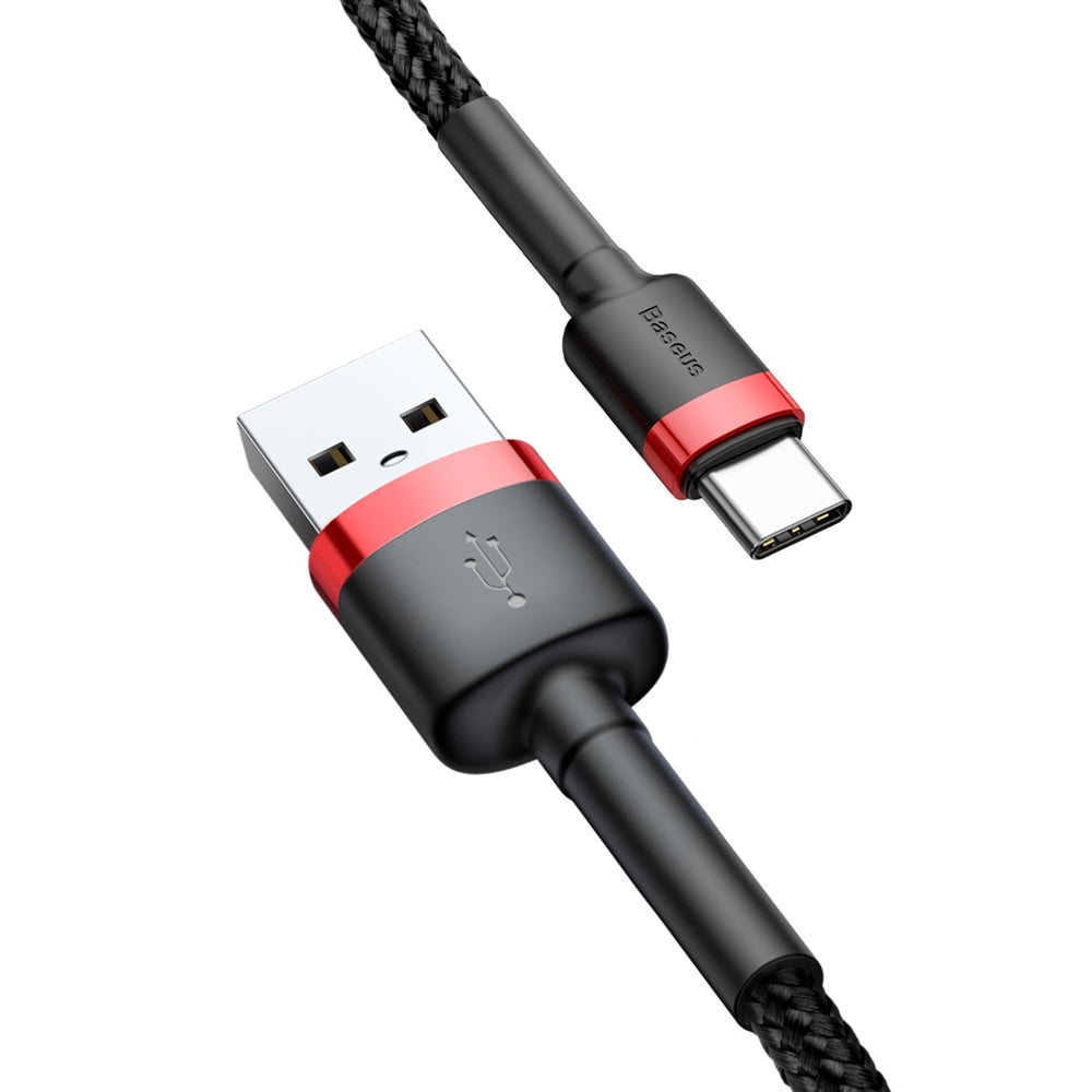 Baseus Cafule USB-A to USB-C Data and Charging Cable, 60W, 0.5m, Red CATKLF-A91
