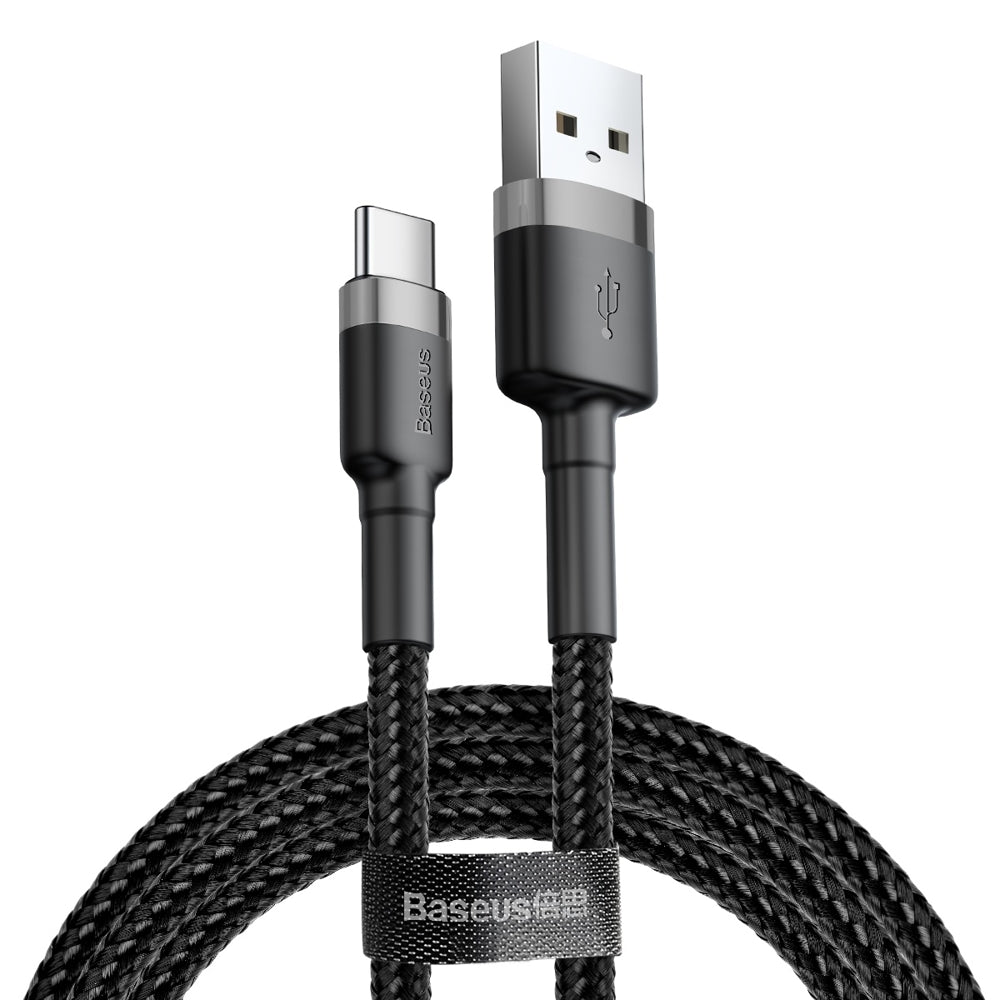 Dátový a nabíjací kábel USB-A - USB-C Baseus Cafule, 60W, 0.5m, Čierny CATKLF-AG1