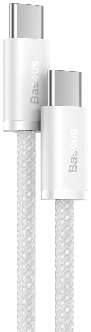 Dátový a nabíjací kábel USB-C - USB-C Baseus Dynamic Series, 100 W, 1 m, biely CALD000202