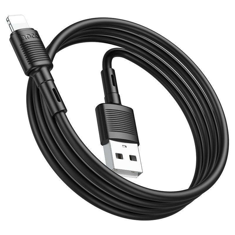 Dátový a nabíjací kábel USB-A - Lightning HOCO X83 Victory, 18W, 1m, čierny