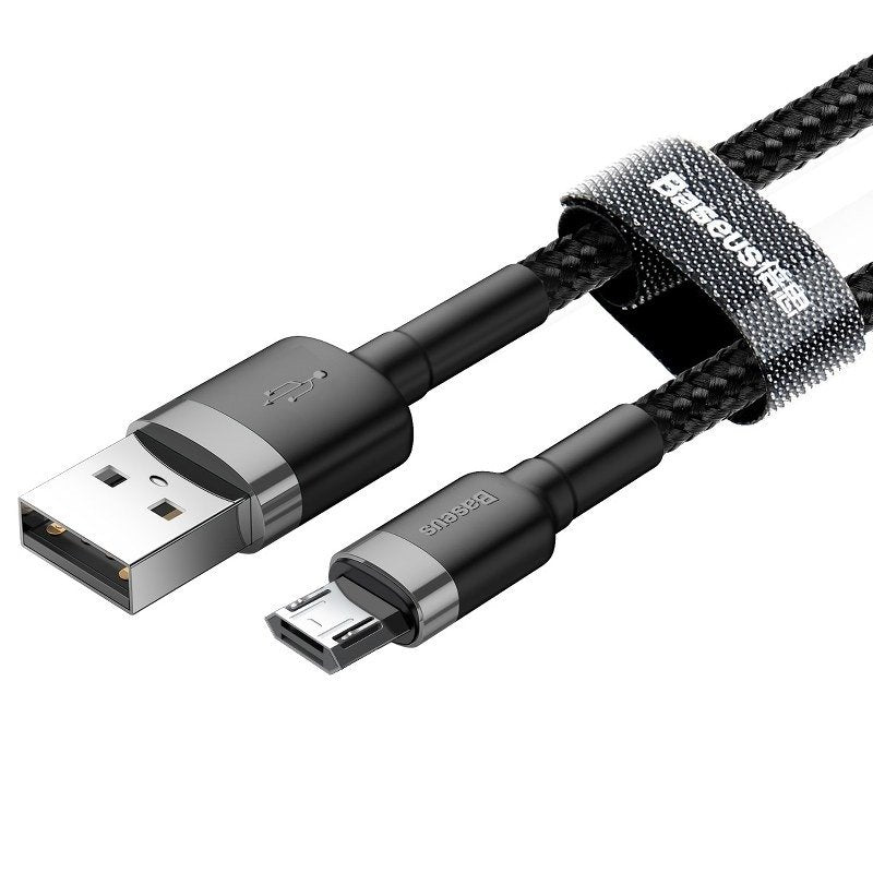 Baseus Cafule USB-A to microUSB Data and Charging Cable, 18W, 0.5m, Gray CAMKLF-AG1