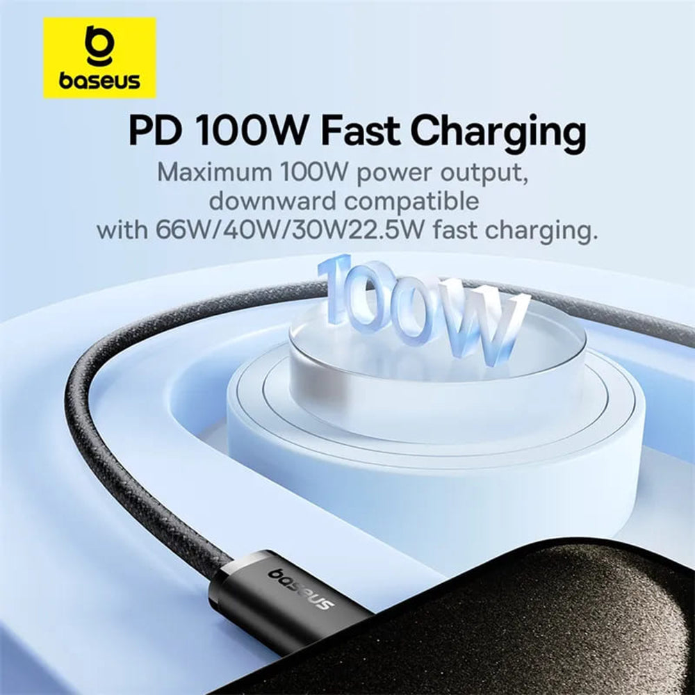 Dátový a nabíjací kábel USB-C - USB-C Baseus Dynamic 3 Series, 100 W, 2 m, čierny P10367000111-01
