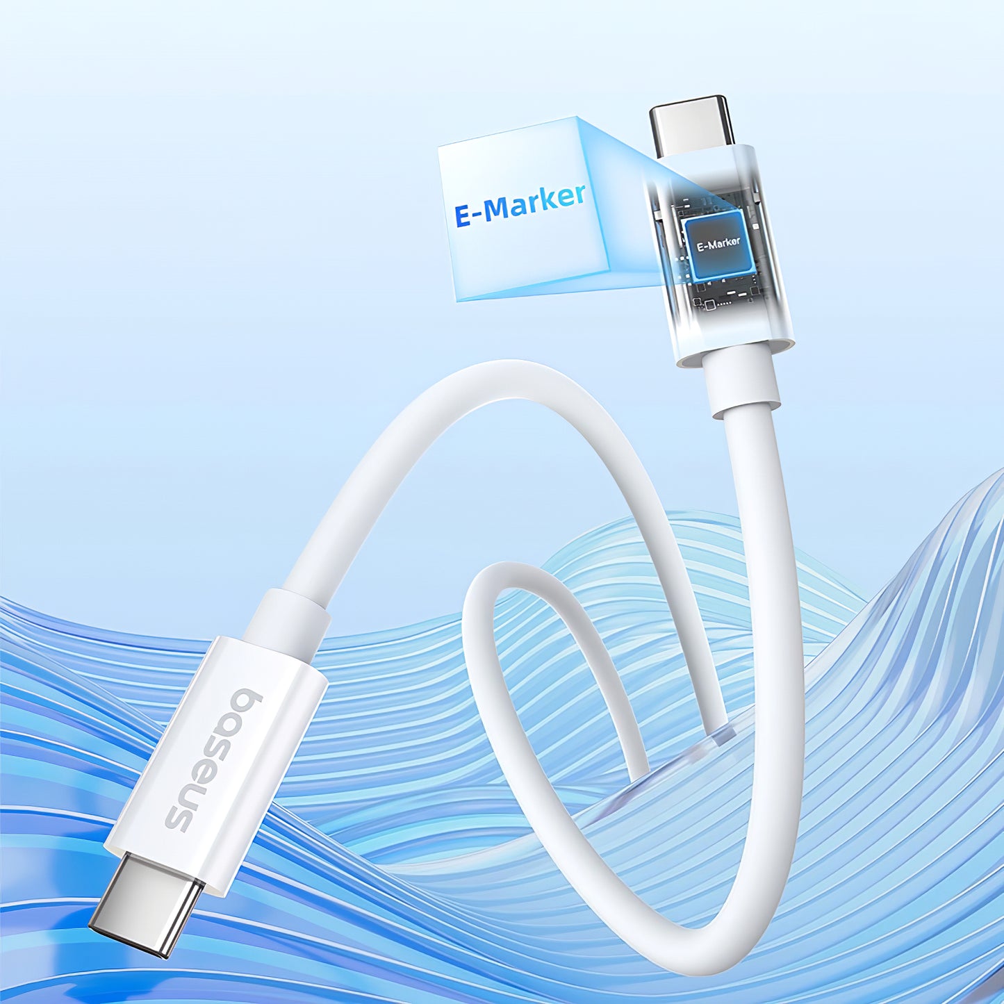 Dátový a nabíjací kábel USB-C - USB-C Baseus Superior Series 2, 240 W, 1 m, biely P10365200211-02