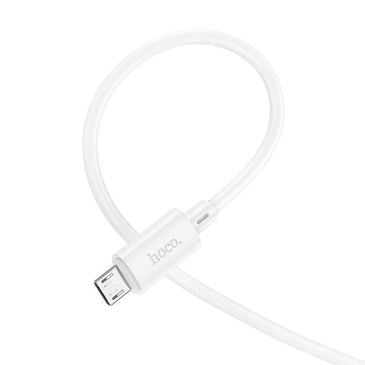 Dátový a nabíjací kábel USB-A - microUSB HOCO X88, 18 W, 1 m, biely