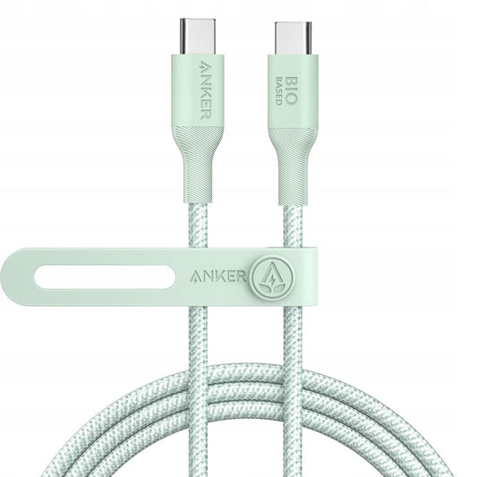 Dátový a nabíjací kábel USB-C - USB-C Anker 544, 140 W, 1,8 m, zelený A80F6H61