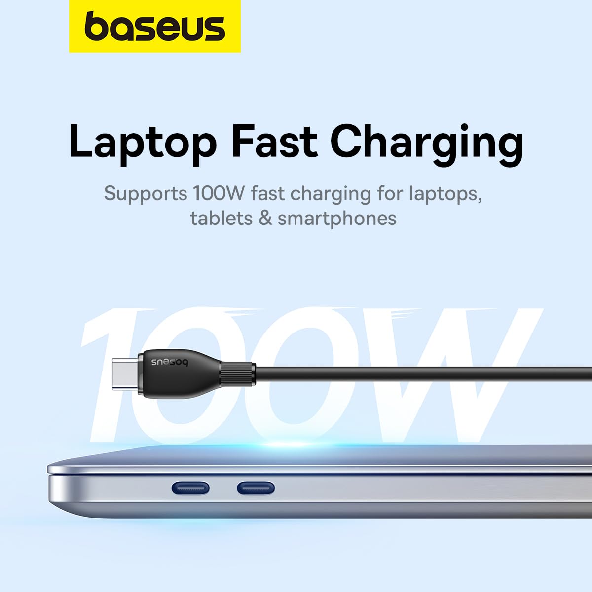 Dátový a nabíjací kábel USB-C - USB-C Baseus Pudding, 100W, 1.2m, Čierny P10355702111-00