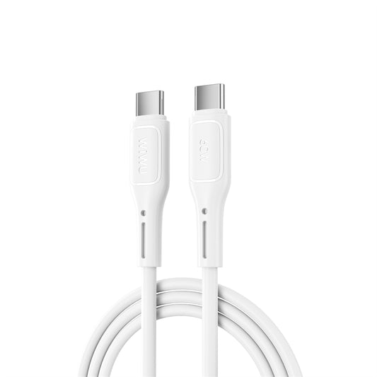 Dátový a nabíjací kábel USB-C - USB-C WiWu Wi-C043E Starlink, 60 W, 1 m, biely
