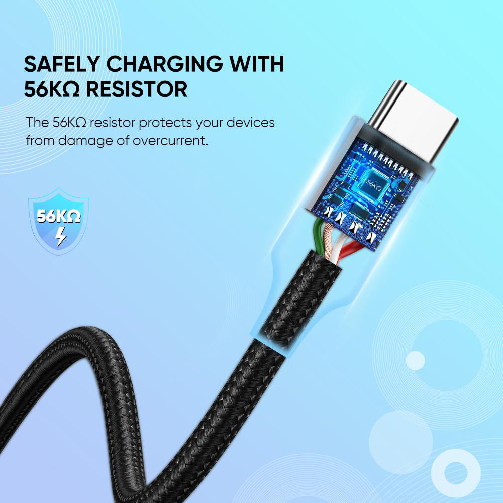 Dátový a nabíjací kábel USB-A - USB-C UGREEN US288, 18W, 0.5m, Čierny