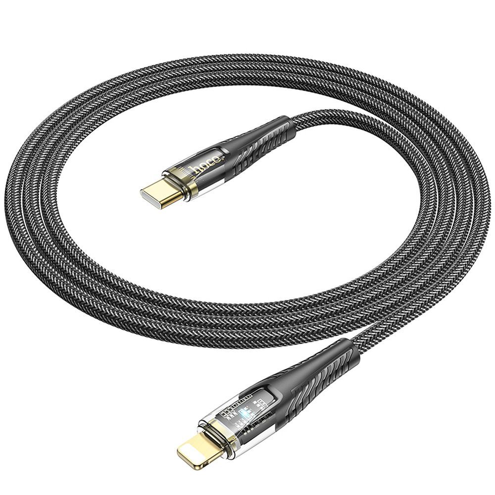Dátový a nabíjací kábel USB-C - Lightning HOCO U121, 27W, 1.2m, čierny