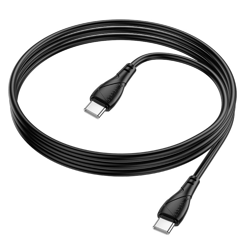 Dátový a nabíjací kábel USB-C - USB-C Borofone BX121 Energy, 60W, 1m, čierny