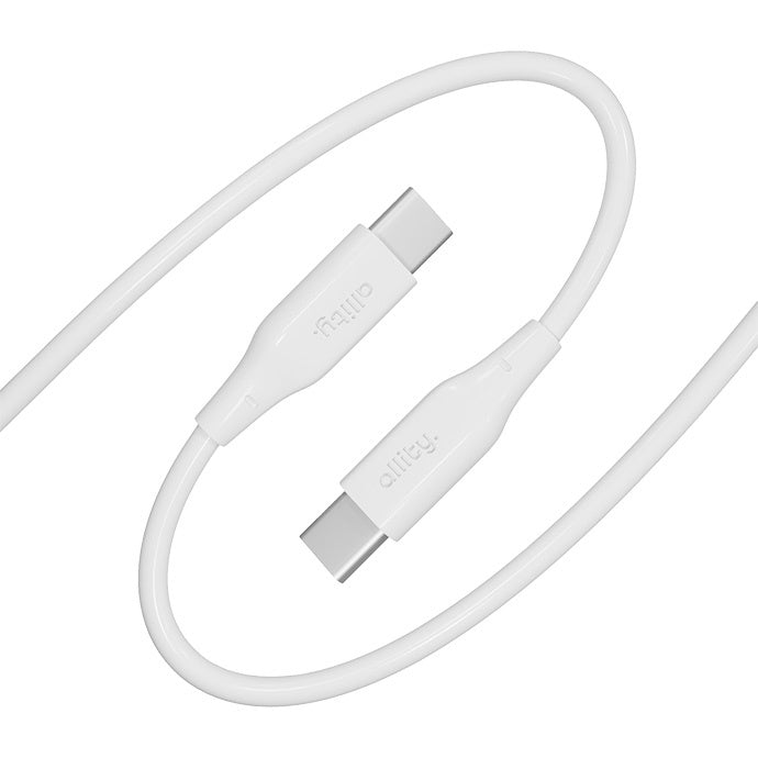 Dátový a nabíjací kábel USB-C - USB-C Allity. AUC-02, 100W, 2m, Biela