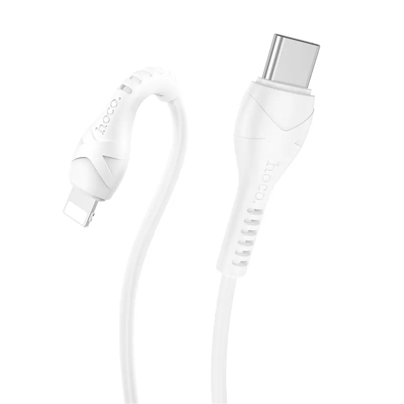 Dátový a nabíjací kábel USB-C - Lightning HOCO X37, 27W, 1m, Biely