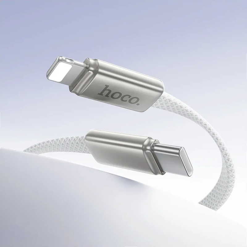 Dátový a nabíjací kábel USB-C - Lightning HOCO X125, 30W, 1m, Biela