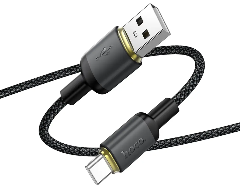 Dátový a nabíjací kábel USB-A - USB-C HOCO X128 Benefit, 36W, 1m, čierny