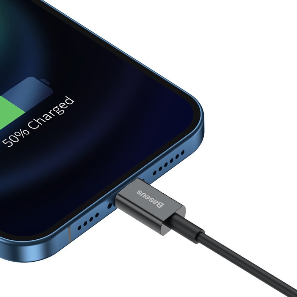 Dátový a nabíjací kábel USB-A - Lightning Baseus Superior Series, 20 W, 1 m, čierny CALYS-A01
