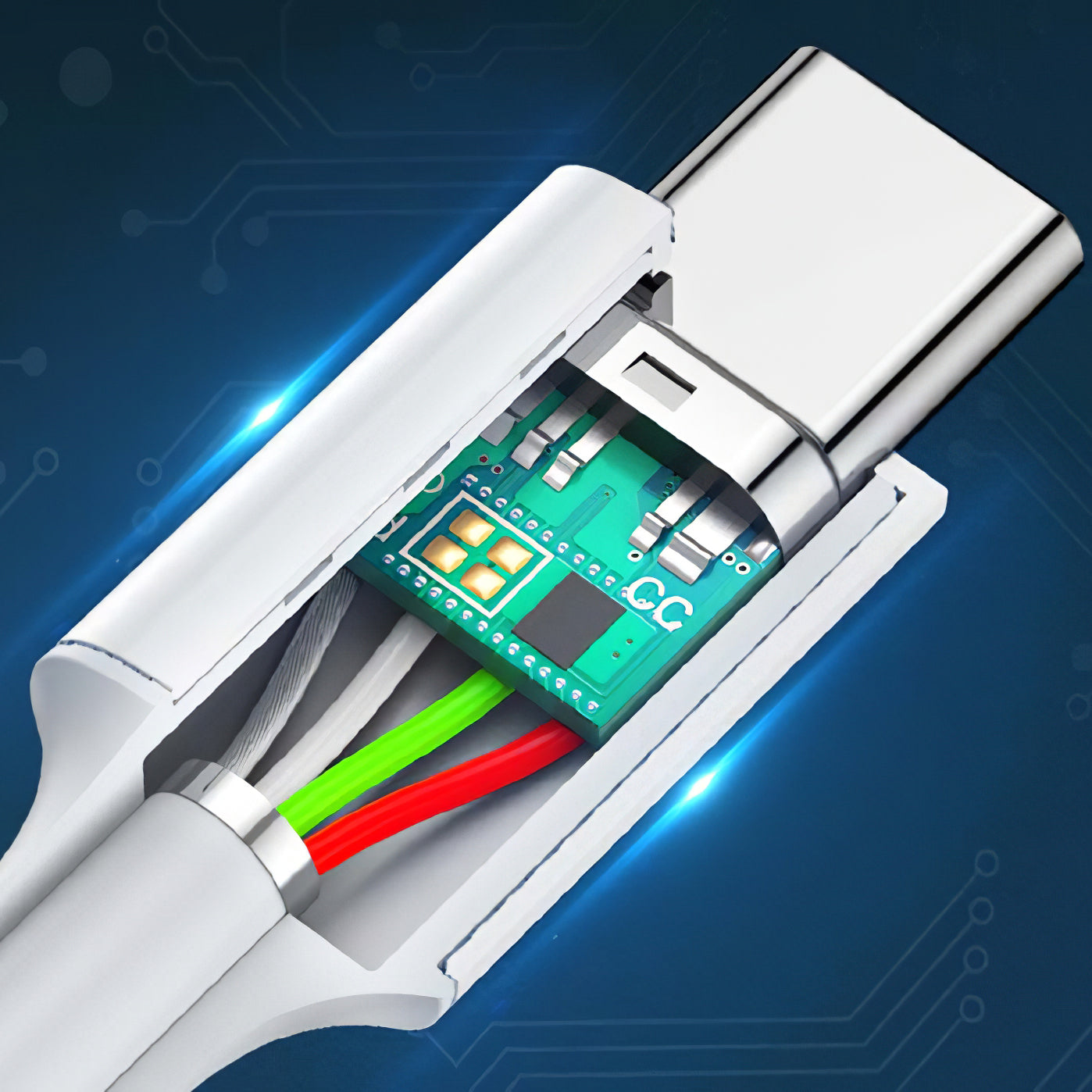 Dátový a nabíjací kábel USB-C - USB-C UGREEN US264, 60 W, 1 m, biely