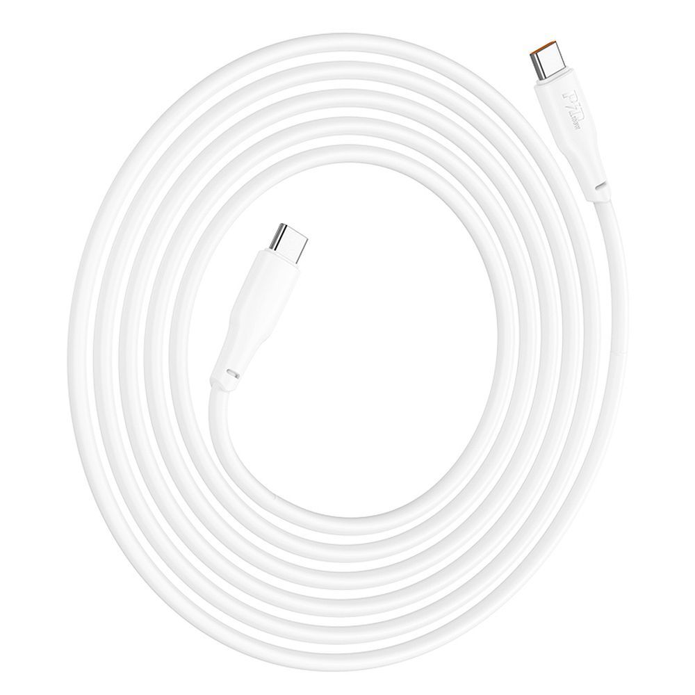 Dátový a nabíjací kábel USB-C - USB-C HOCO X93 USB-C, 100 W, 2 m, biely