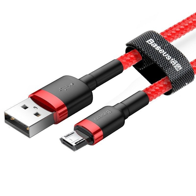 Dátový a nabíjací kábel USB-A - microUSB Baseus Cafule, 18 W, 1 m, červený CAMKLF-B09