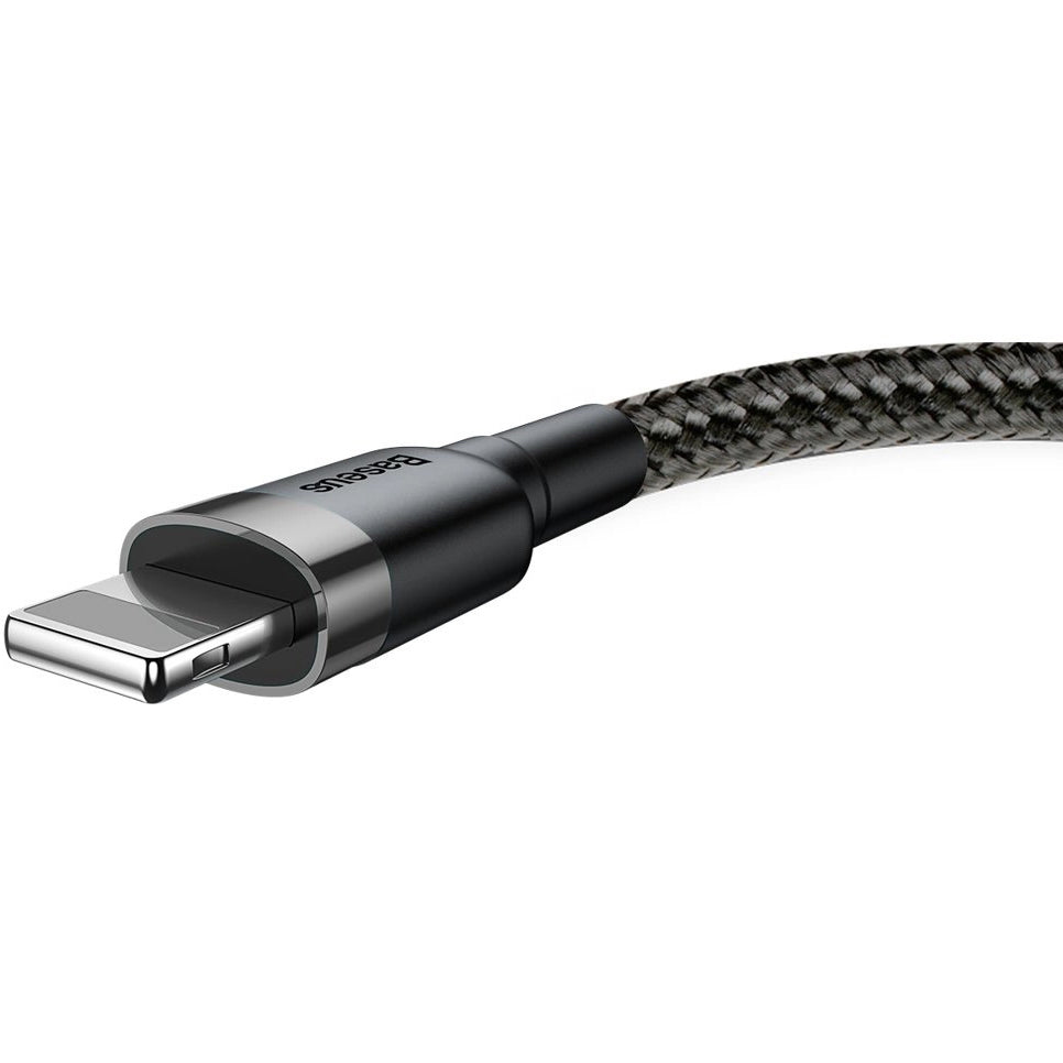 Dátový a nabíjací kábel USB-A - Lightning Baseus Cafule, 18W, 0.5m, Sivý CALKLF-AG1