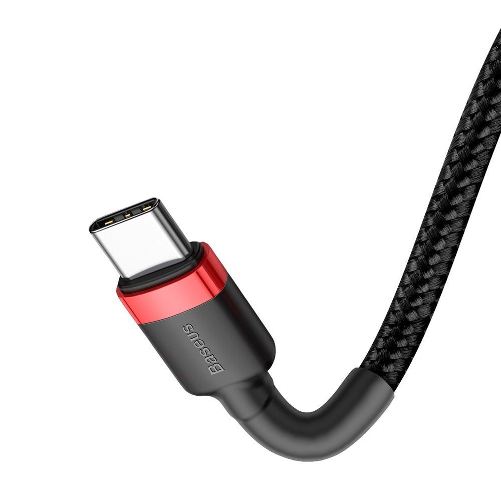Dátový a nabíjací kábel USB-C - USB-C Baseus Cafule, 60 W, 2 m, červený CATKLF-H91