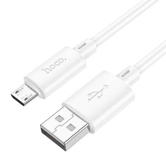 Dátový a nabíjací kábel USB-A - microUSB HOCO X88, 18 W, 1 m, biely