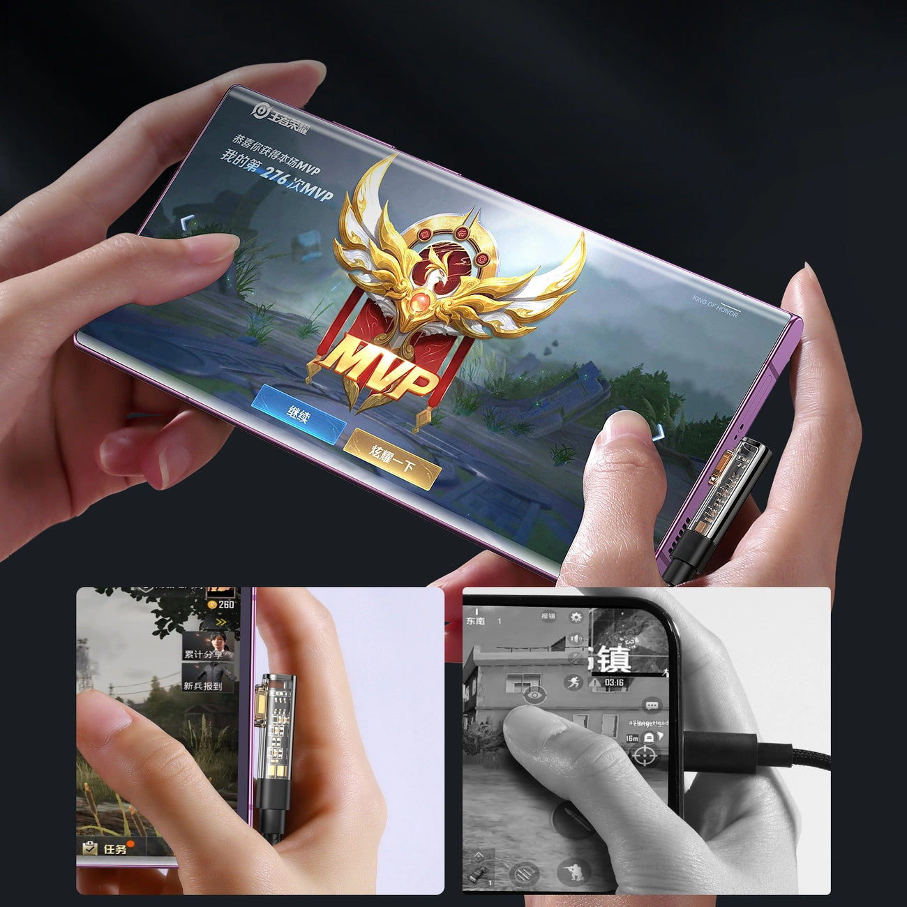 Dátový a nabíjací kábel USB-C - USB-C Joyroom S-A6 Angled, 100W, 1.2m, čierny