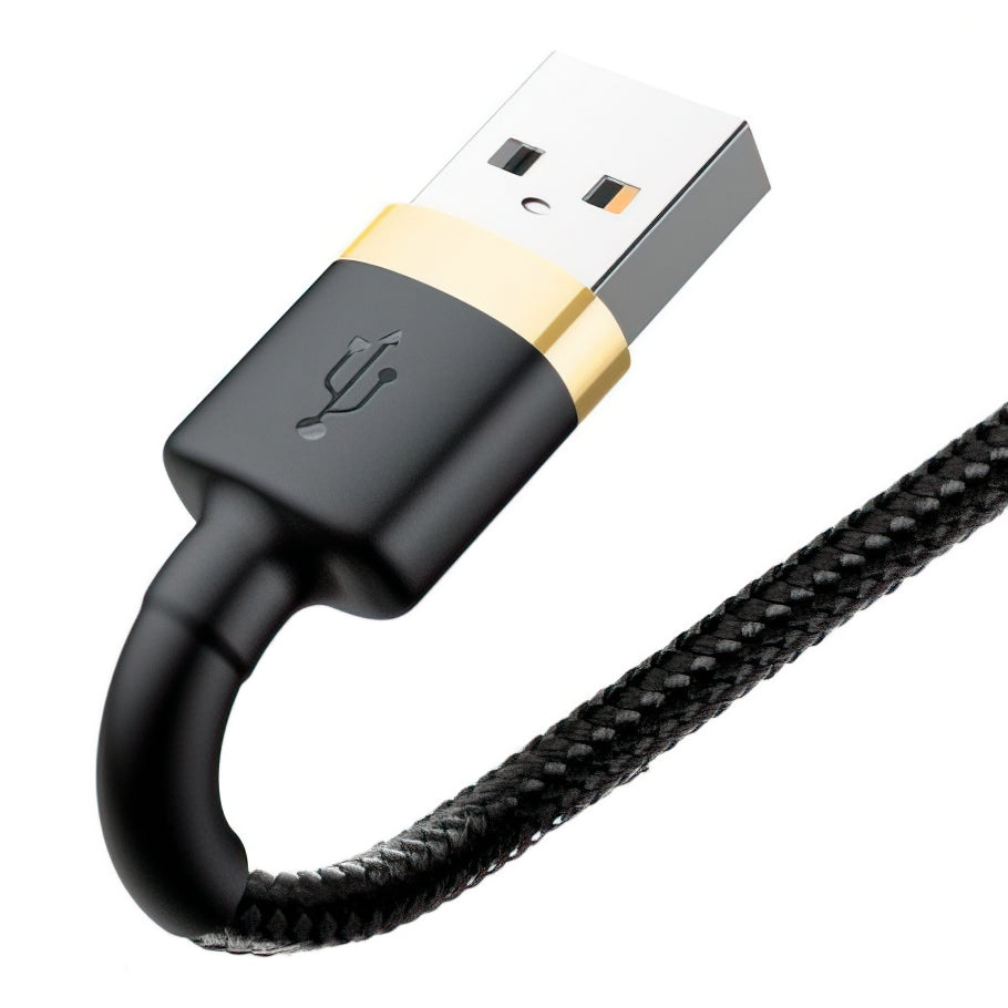 Dátový a nabíjací kábel USB-A - Lightning Baseus Cafule, 18W, 3m, Zlatý CALKLF-RV1