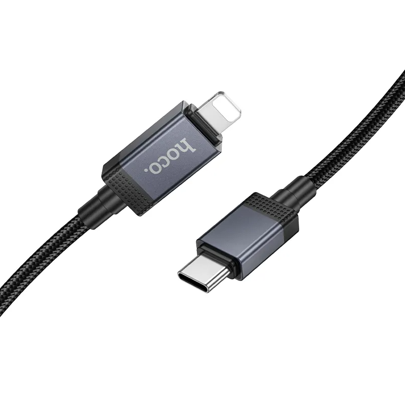 Dátový a nabíjací kábel USB-C - Lightning HOCO X118 Display, 27W, 1m, čierny