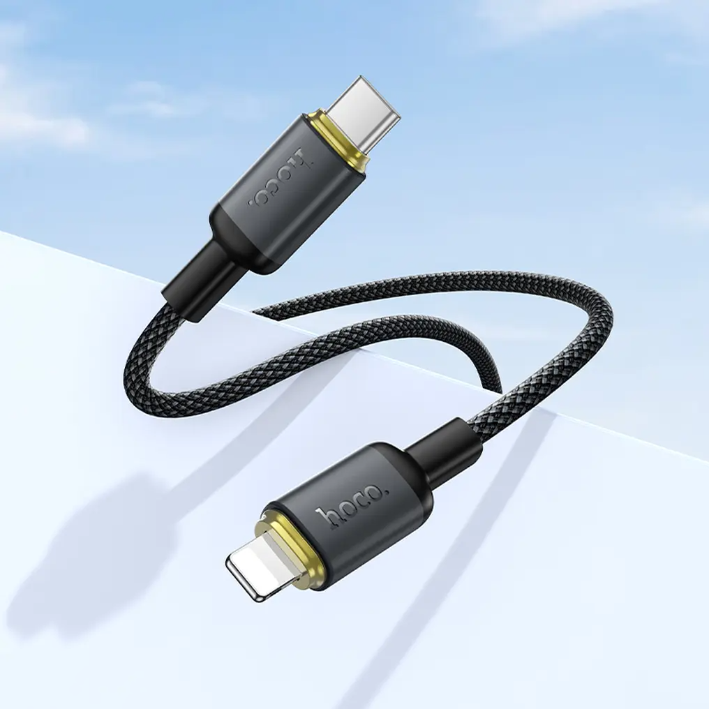 Dátový a nabíjací kábel USB-C - Lightning HOCO X128 Benefit, 30W, 1m, čierny