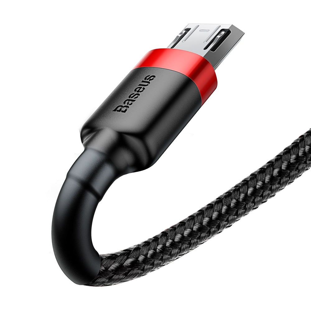 Dátový a nabíjací kábel USB-A - microUSB Baseus Cafule, 18W, 1m, Červený CAMKLF-B91