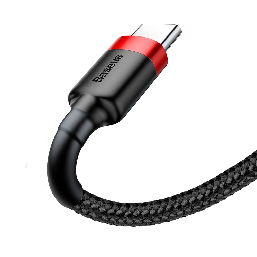 Baseus Cafule USB-A to USB-C Data and Charging Cable, 60W, 0.5m, Red CATKLF-A91
