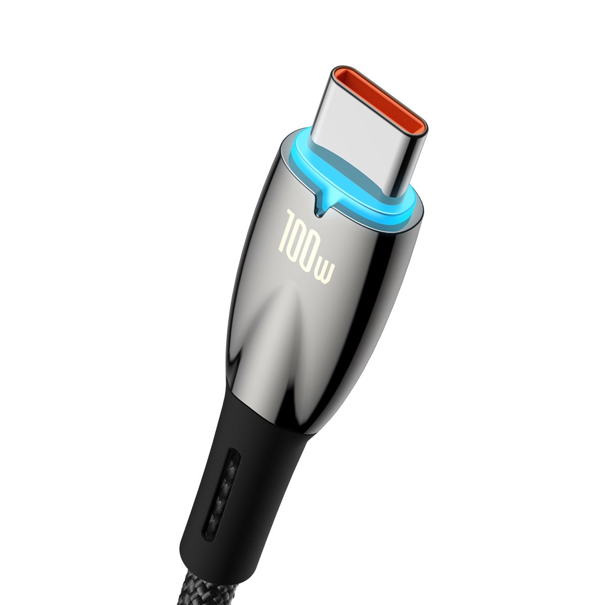 Dátový a nabíjací kábel USB-A na USB-C Baseus Glimmer Series, 100 W, 2 m, čierny CADH000501 CADH000501