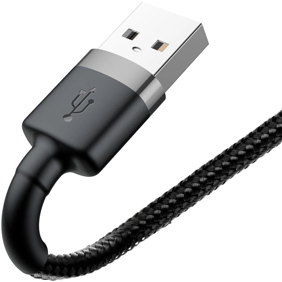 Dátový a nabíjací kábel USB-A - Lightning Baseus Cafule, 18W, 0.5m, Sivý CALKLF-AG1