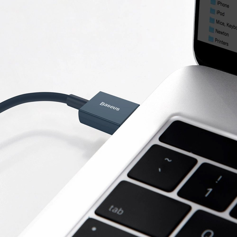 Dátový a nabíjací kábel USB-A - Lightning Baseus Superior Series, 20 W, 1 m, modrý CALYS-A03