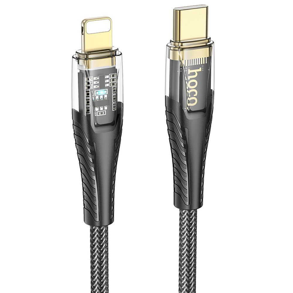 Dátový a nabíjací kábel USB-C - Lightning HOCO U121, 27W, 1.2m, čierny