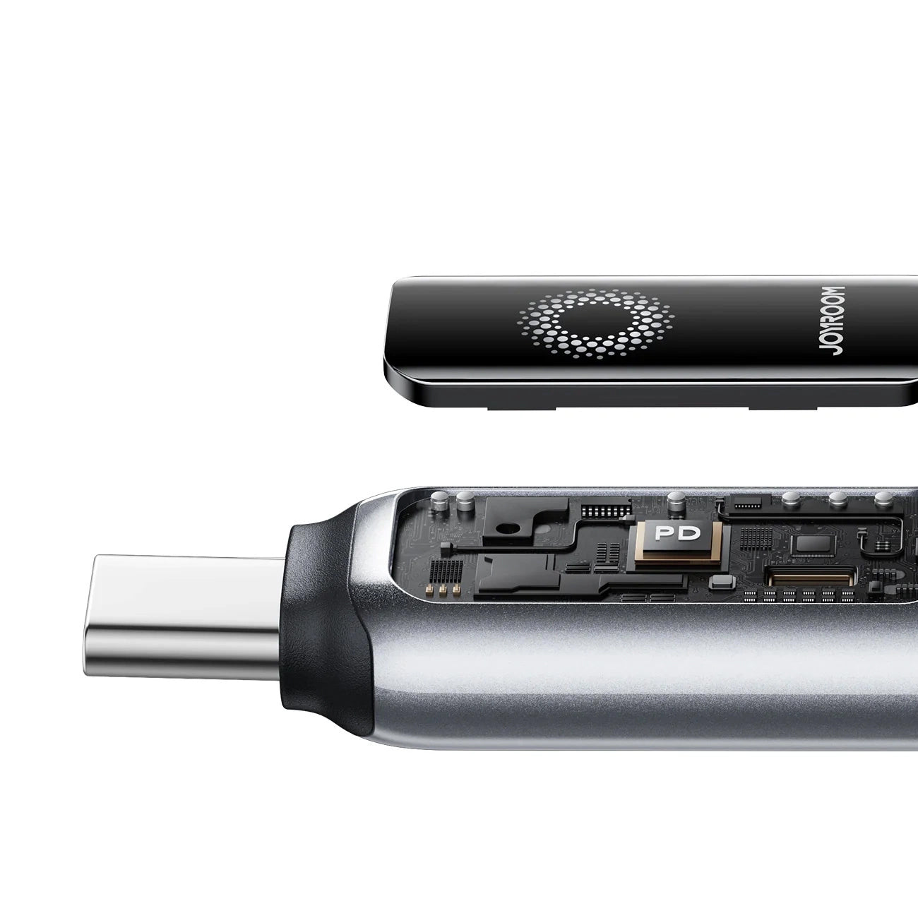 Dátový a nabíjací kábel USB-C - USB-C Joyroom S-A55 StarFlight Display, 100W, 1.2m, čierny