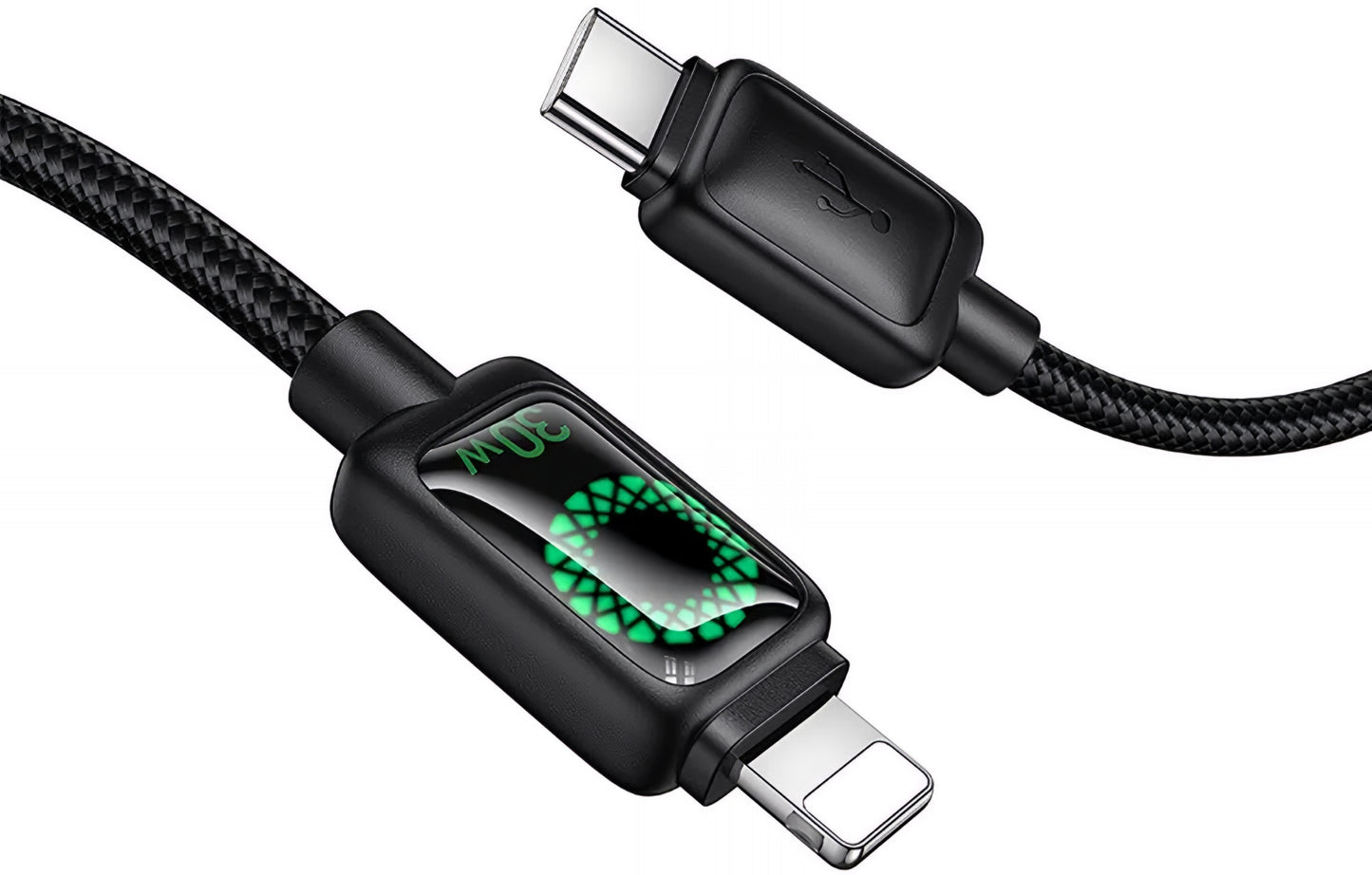 Dátový a nabíjací kábel USB-C - Lightning HOCO U146, 30W, 1.2m, čierny