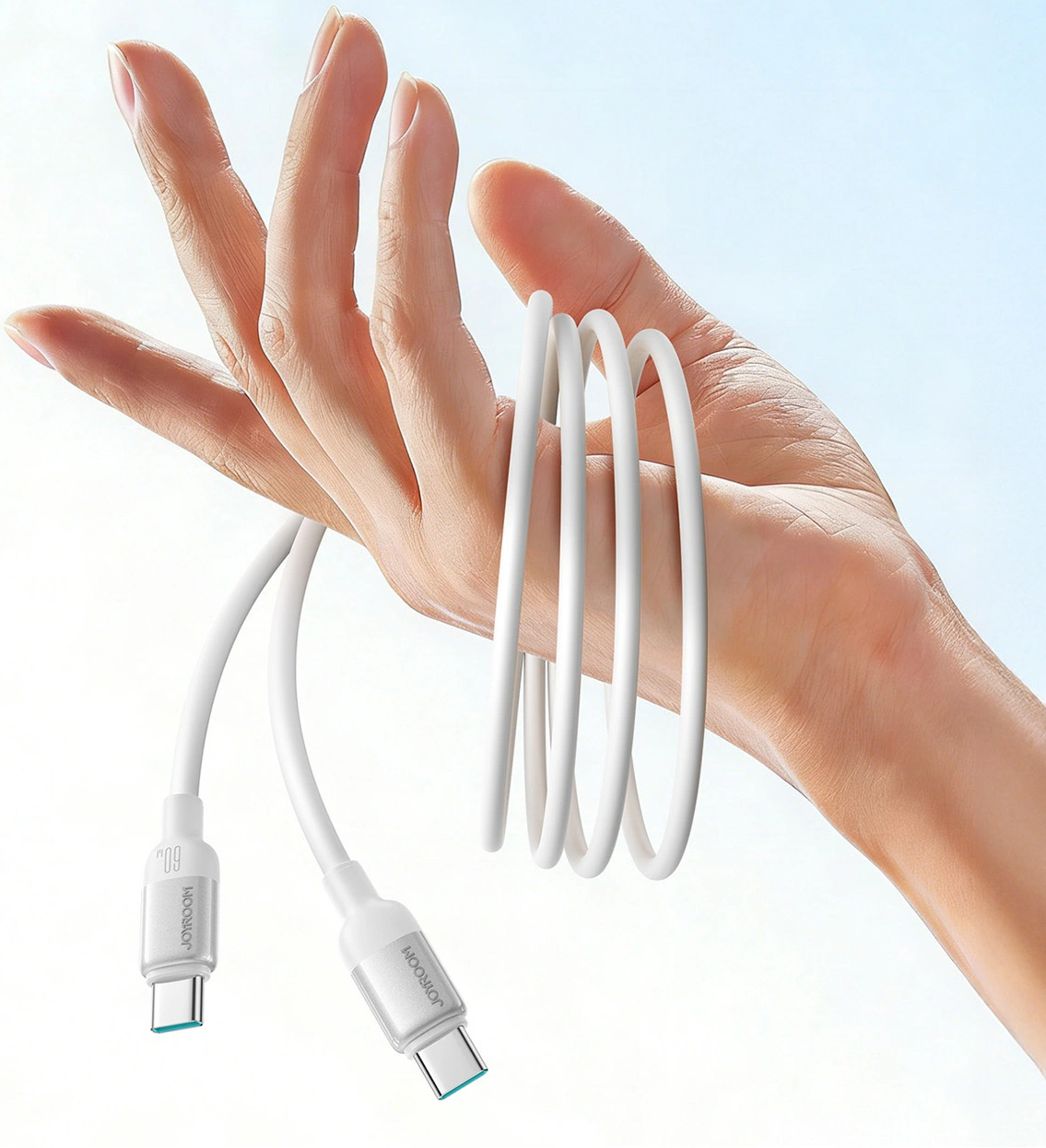 Dátový a nabíjací kábel USB-C - USB-C Joyroom S-A62 Lively, 60W, 1,2 m, biely