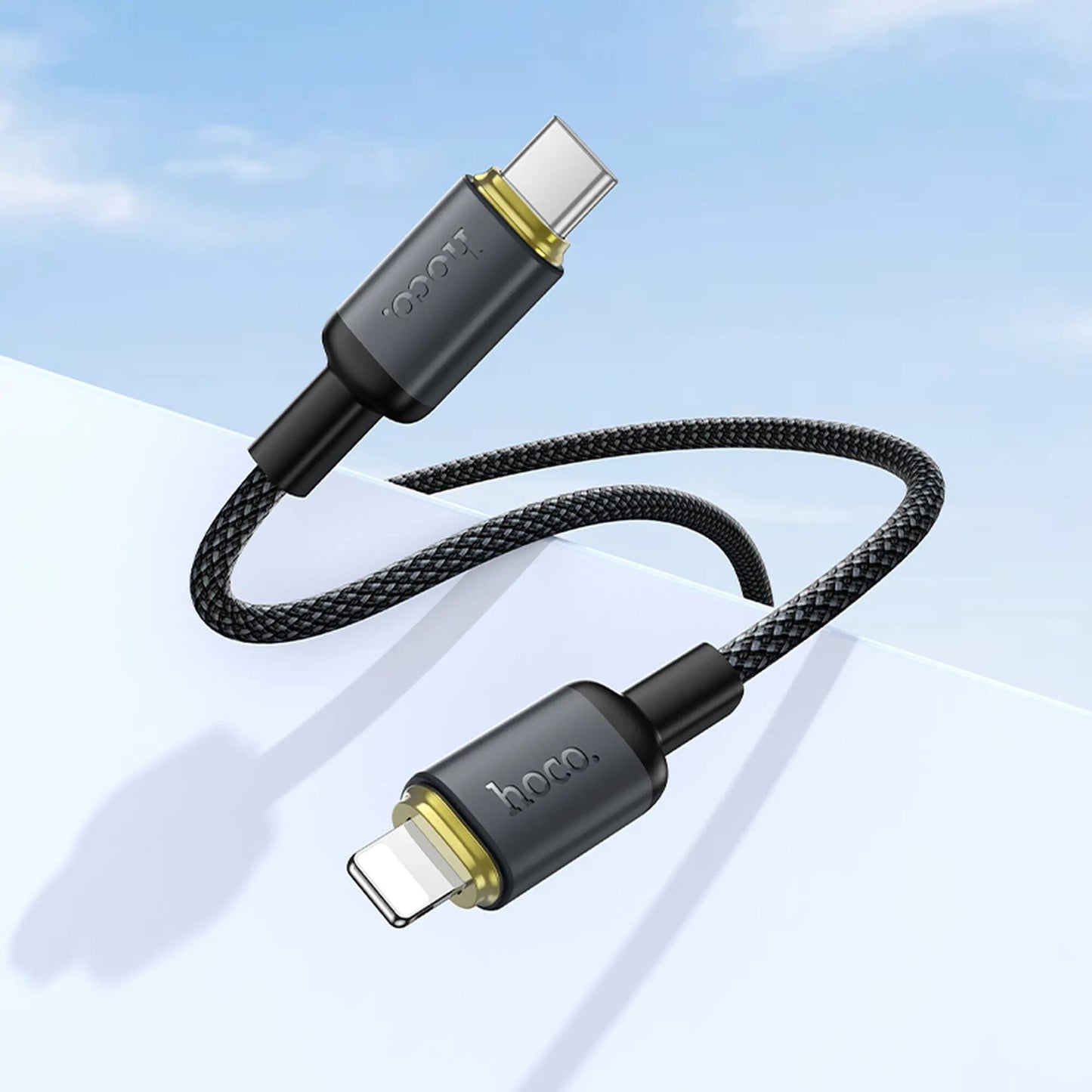 Dátový a nabíjací kábel USB-A - Lightning HOCO X128 Benefit, 12W, 1m, čierny