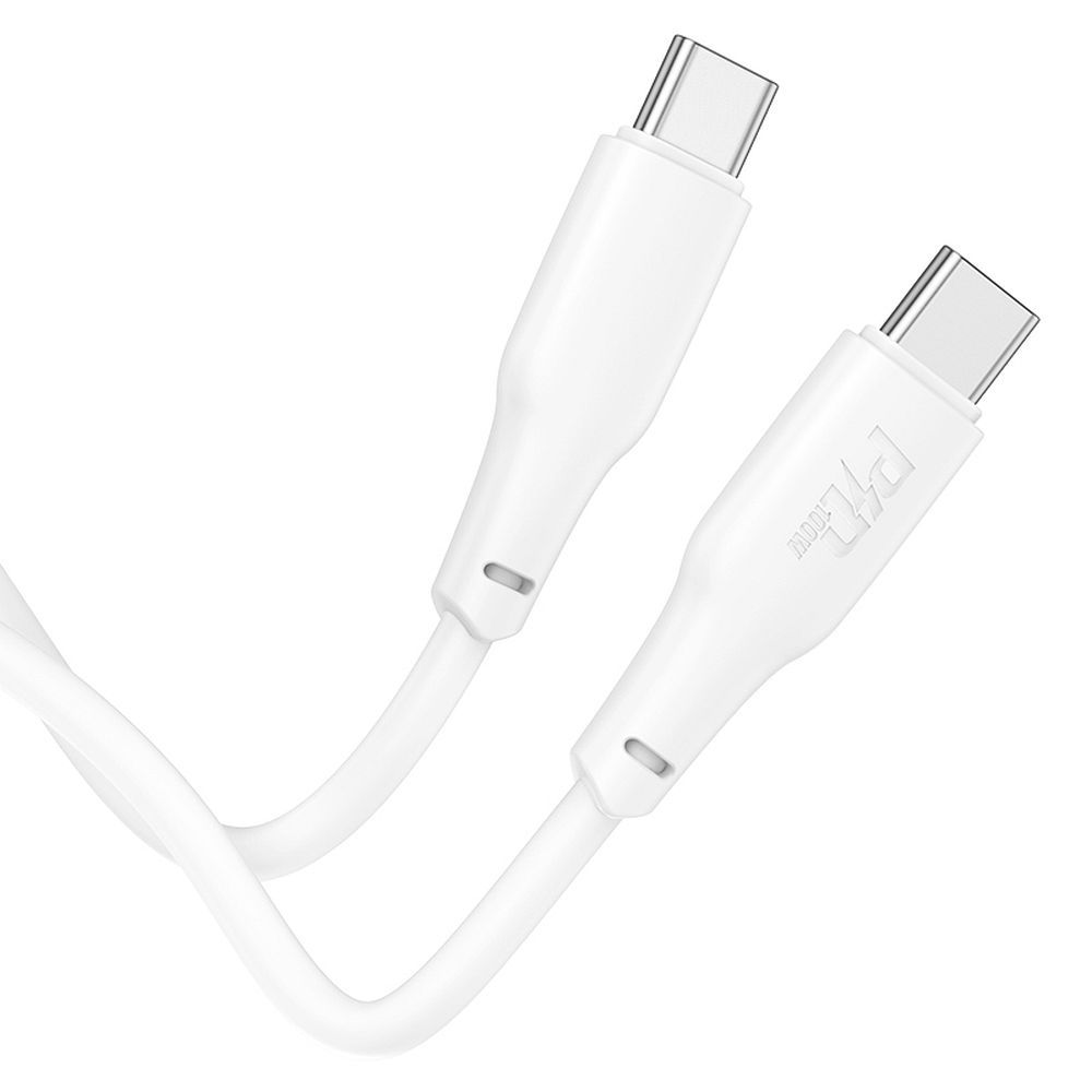 Dátový a nabíjací kábel USB-C - USB-C HOCO X93 USB-C, 100 W, 2 m, biely