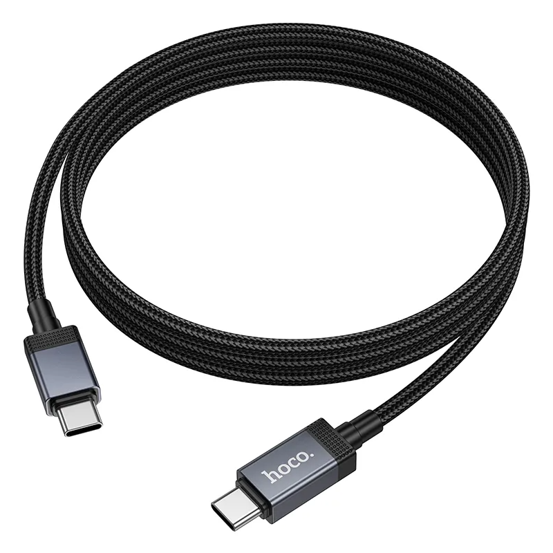 Dátový a nabíjací kábel USB-C - USB-C HOCO X118 Display, 60W, 1m, čierny