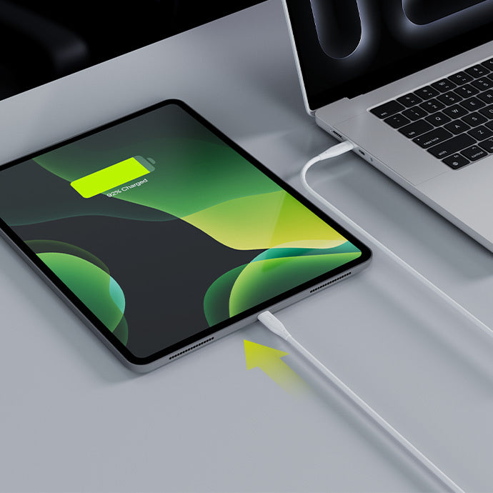 Dátový a nabíjací kábel USB-C - USB-C Allity. AUC-02, 100W, 2m, Biela