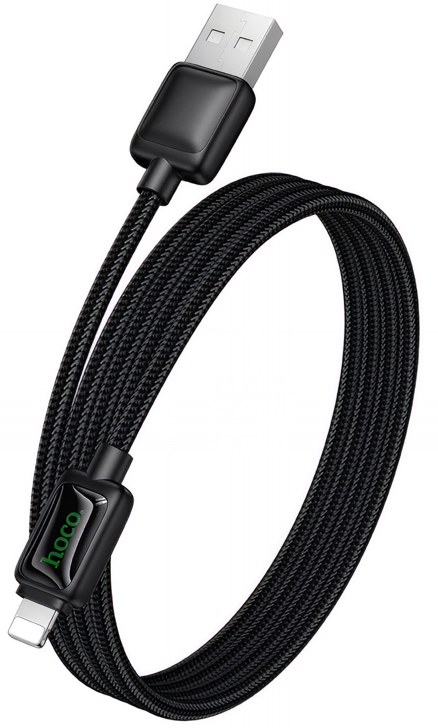 Dátový a nabíjací kábel USB-A - Lightning HOCO U146, 12W, 1.2m, čierny