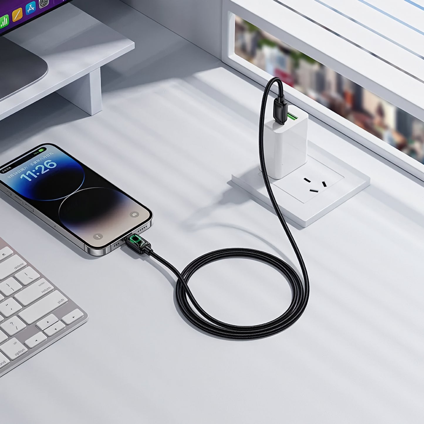 Dátový a nabíjací kábel USB-C - Lightning HOCO U146, 30W, 1.2m, čierny