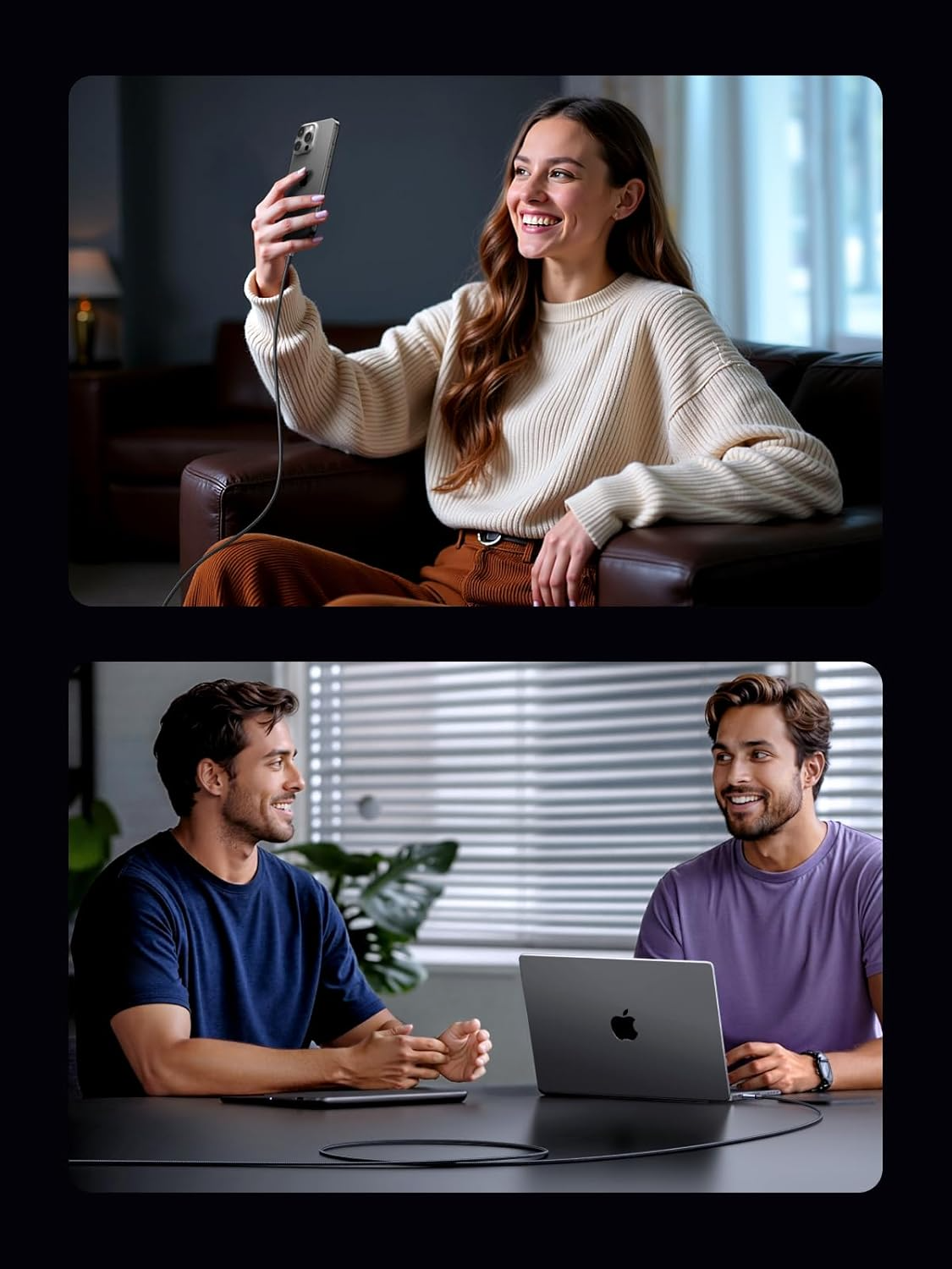 Dátový a nabíjací kábel USB-C - USB-C UGREEN L524, 60W, 2m, Sivý