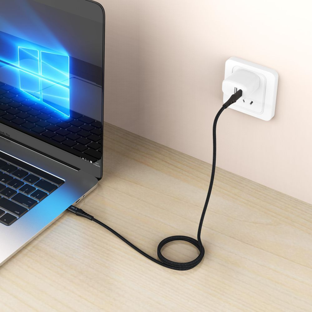 USB-C dátový a nabíjací kábel - USB-C Tech-Protect UB11T Ultraboost, 100W, 2m, čierny